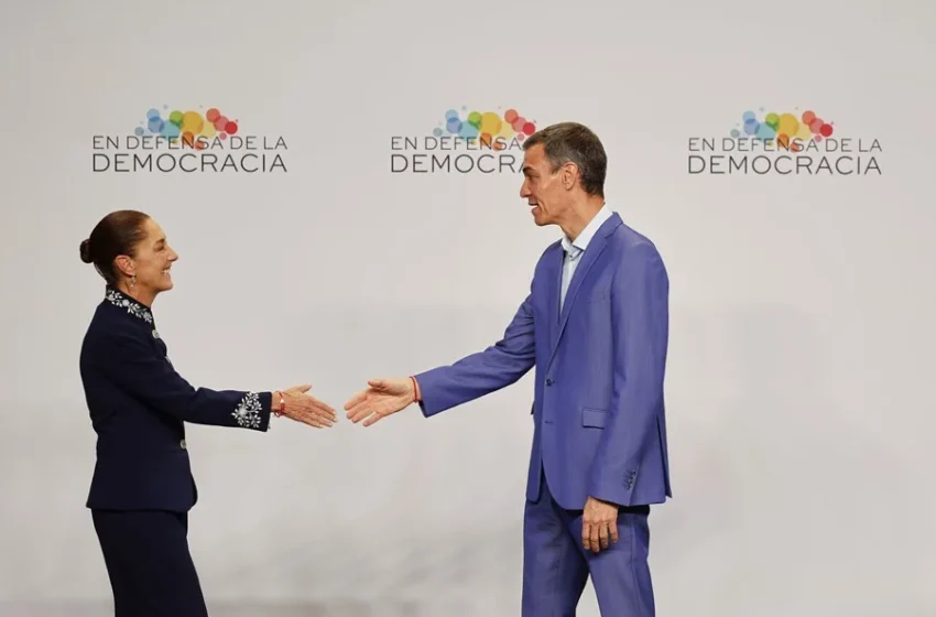  Sheinbaum aborda con Sánchez la polémica sobre la conquista y constata un acercamiento
