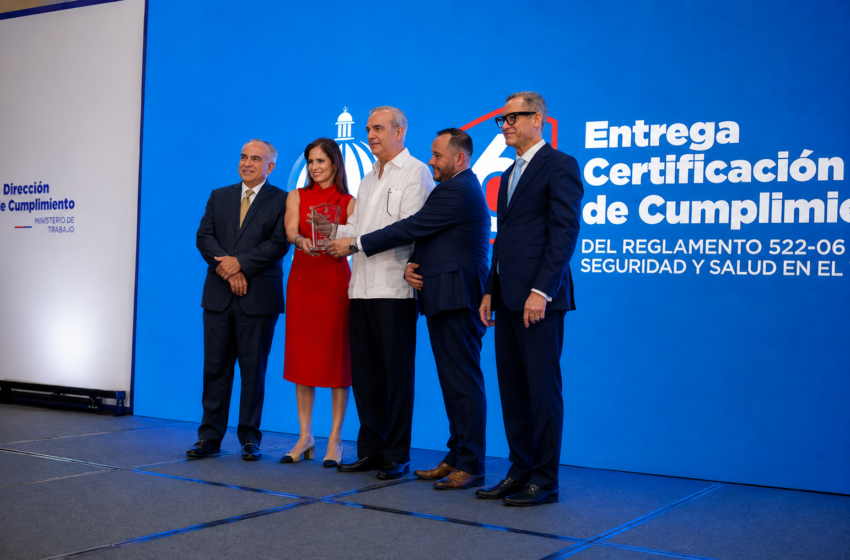  AES Dominicana es reconocida por el Ministerio de Trabajo por la excelencia en sus estándares de seguridad laboral y salud