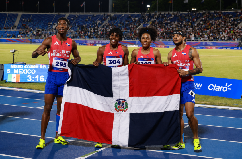 Marileidy corre como gacela y conquista el oro en el relevo 4×400 para RD en Santo Domingo 2026