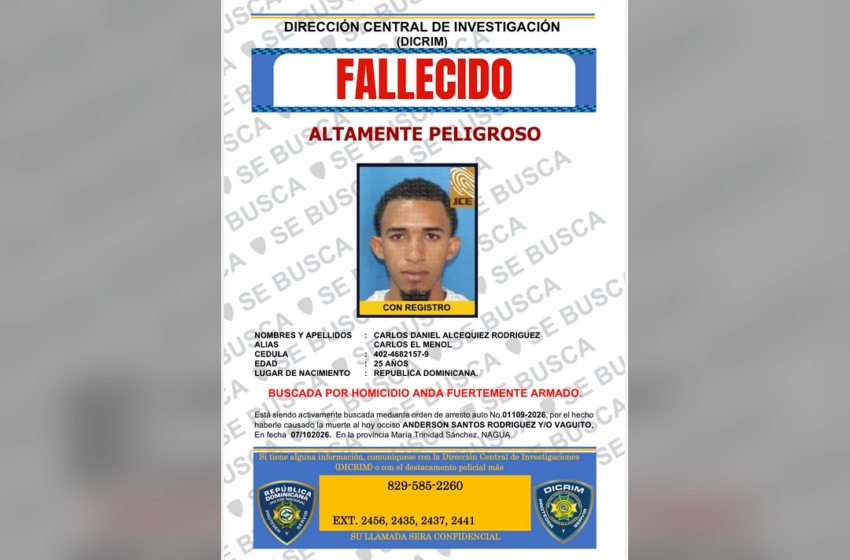  Cae abatido en Verón-Punta Cana peligroso delincuente “Carlos El Menol” buscado por muerte de joven cuyo cadáver fue enterrado en Nagua